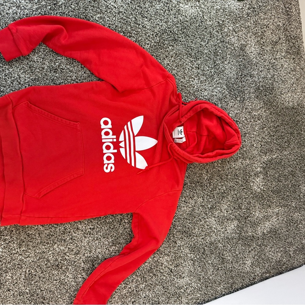 Adidas Scarlet Hoodie with Trefoil Logo